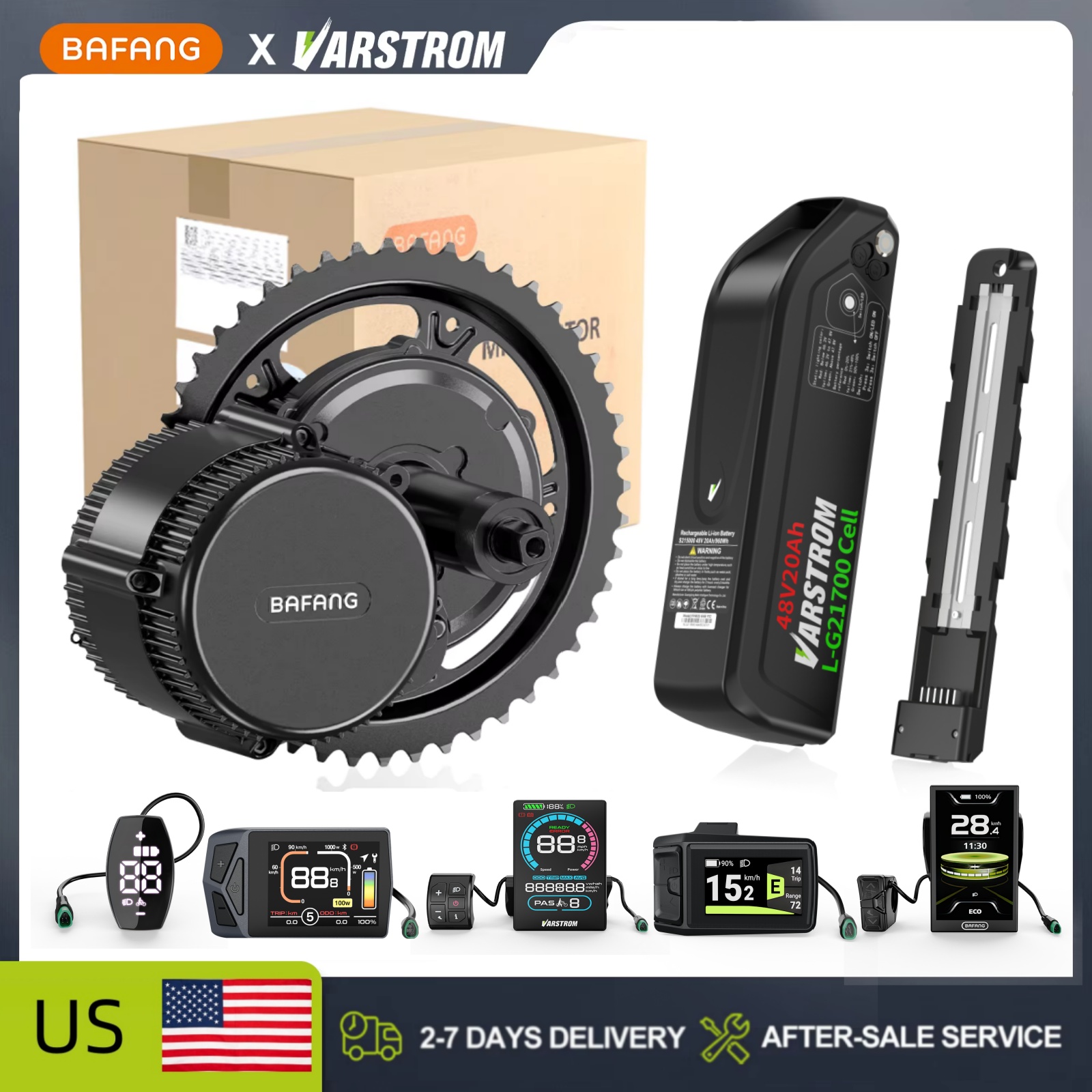 Bafang Bbshd 1000W Conversion Kit - [US Stock]Bafang 48V Mid Drive Motor